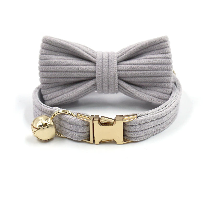 Collar de Pana con Lazo y Cascabel