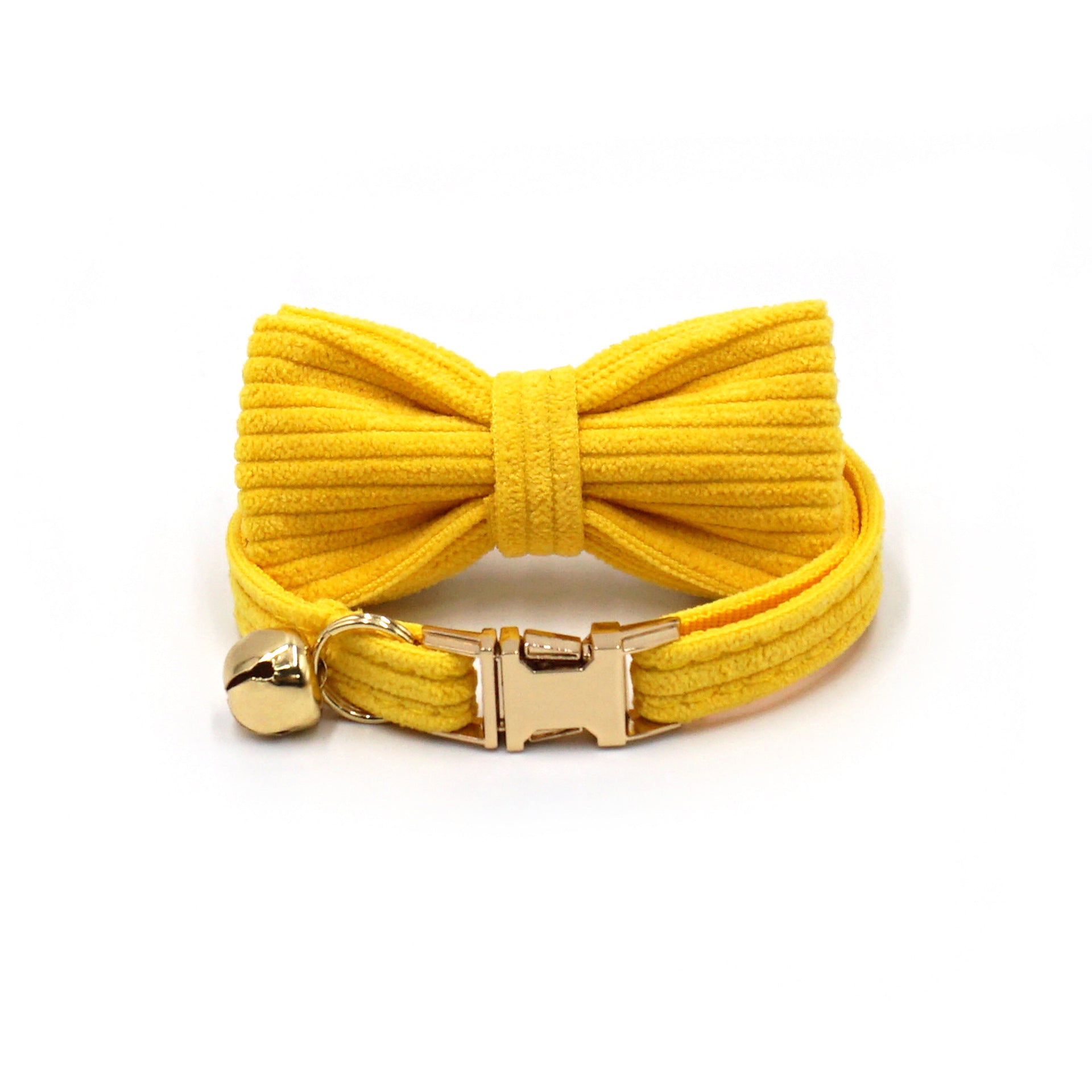 Collar de Pana con Lazo y Cascabel
