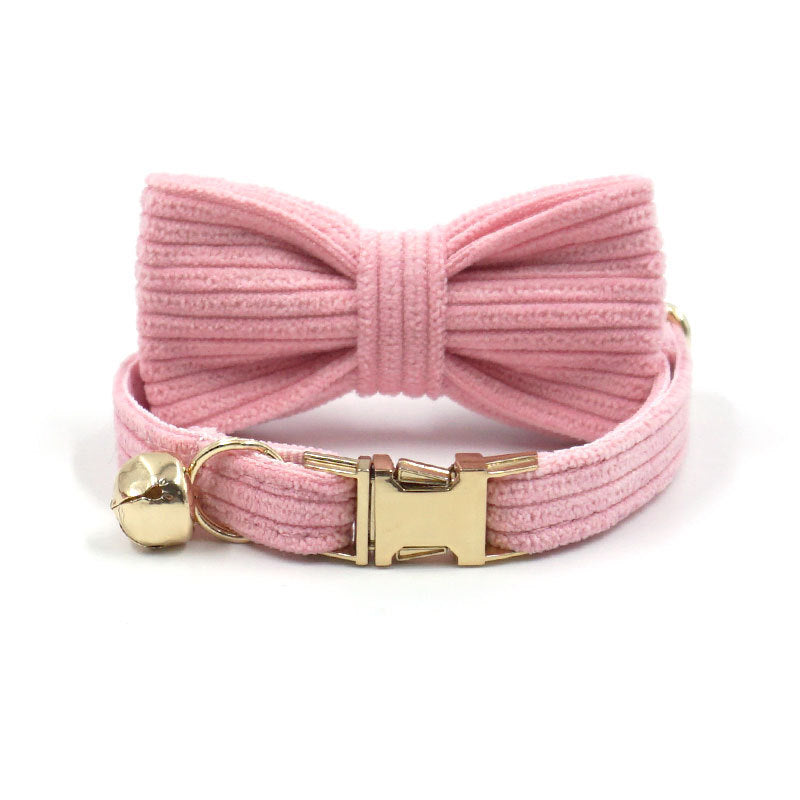 Collar de Pana con Lazo y Cascabel