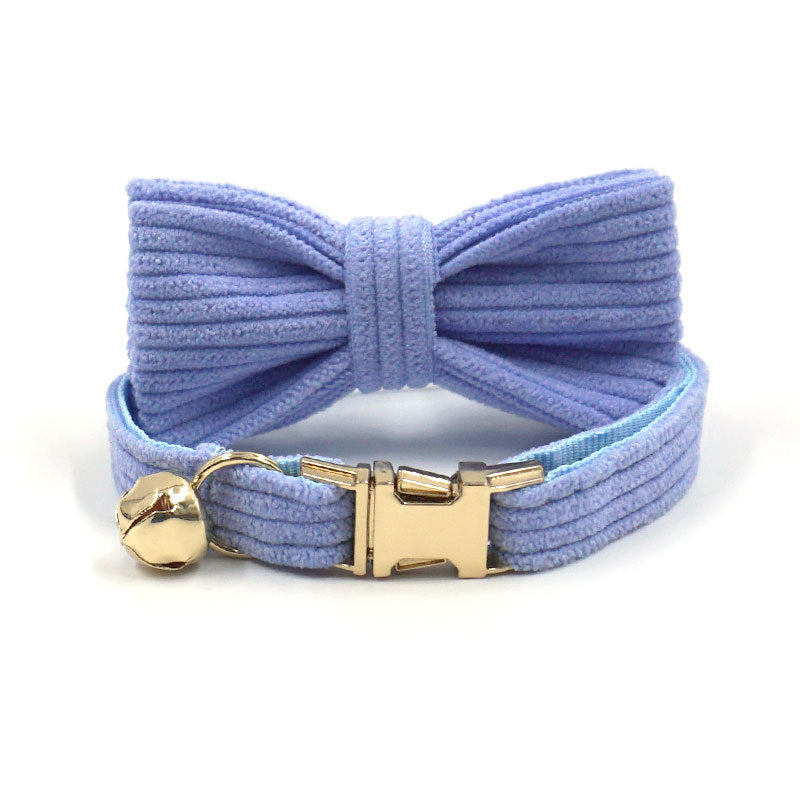Collar de Pana con Lazo y Cascabel