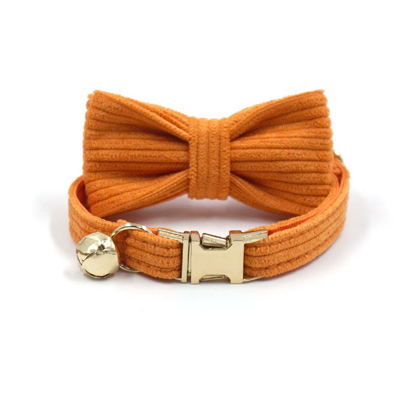 Collar de Pana con Lazo y Cascabel