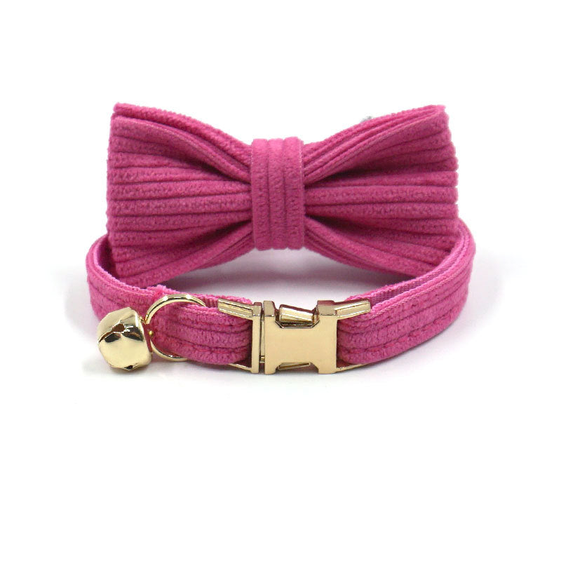 Collar de Pana con Lazo y Cascabel